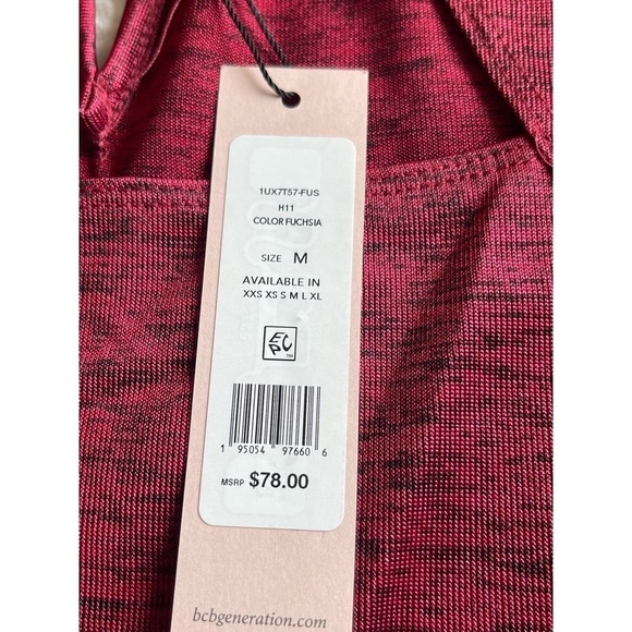 BCBG Women’s Size Medium Fuchsia Cut Out Top NWT $78. - Picture 5 of 10